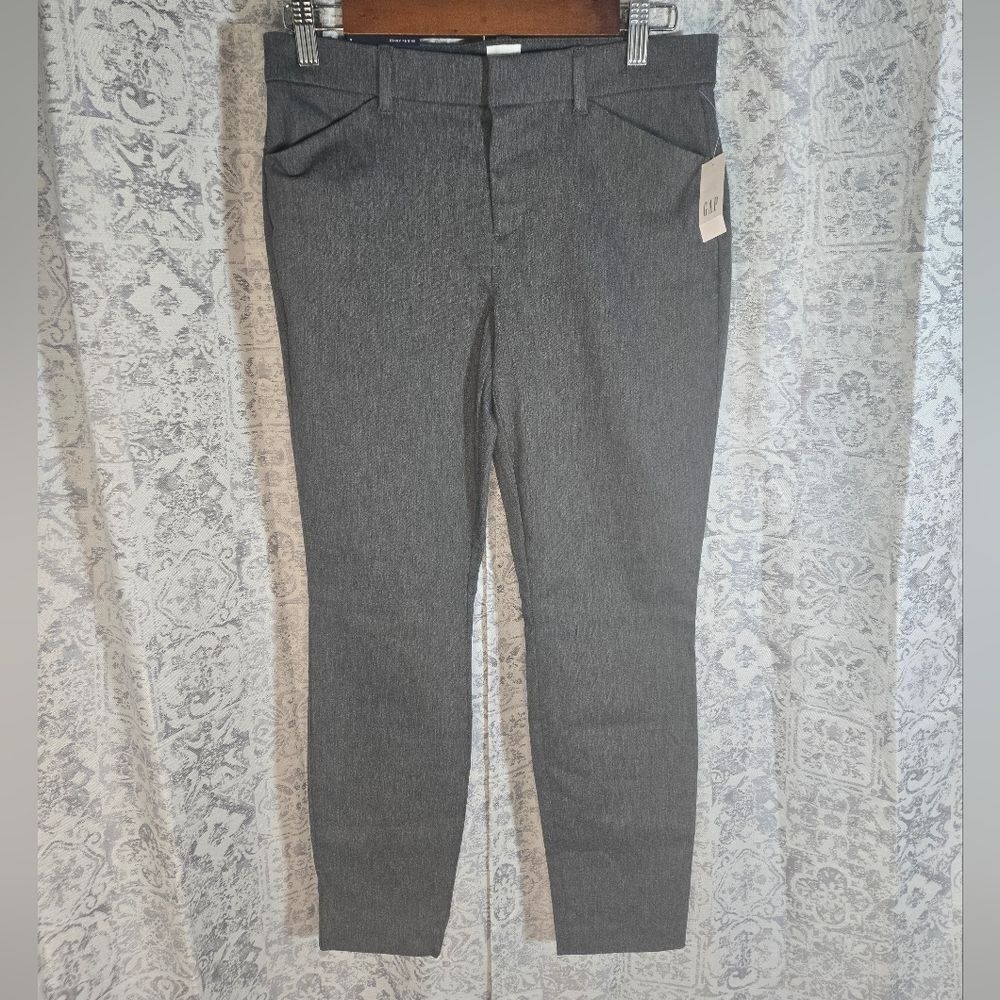 Gap SKINNY ANKLE B HEATHER CHARCOAL Stretch Midrise Women's Size 4